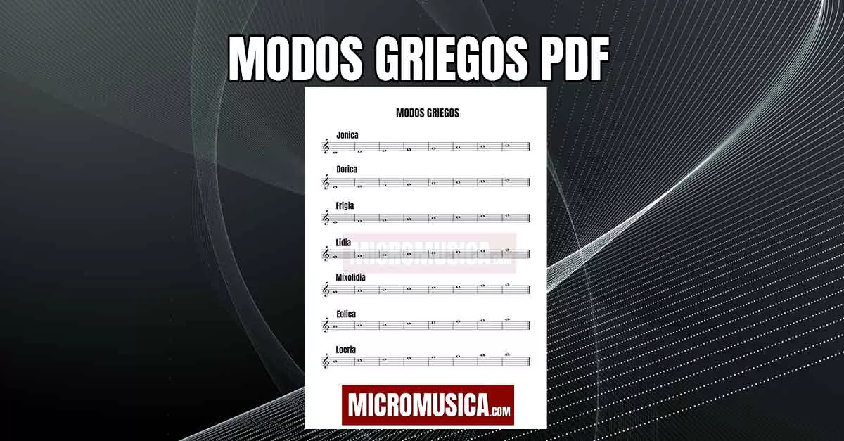 micromusica.com - Escalas modos griegos en PDF para descargar o imprimir gratis