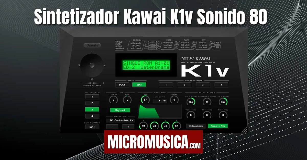micromusica.com - Modulo Sintetizador Kawai K1v Sonido Real de los 80s 
