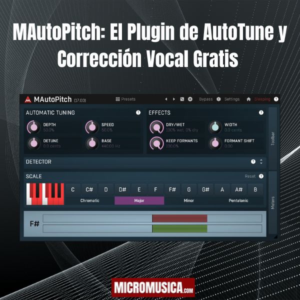 MAutoPitch: El Plugin de AutoTune y Corrección Vocal Gratis de Melda Production