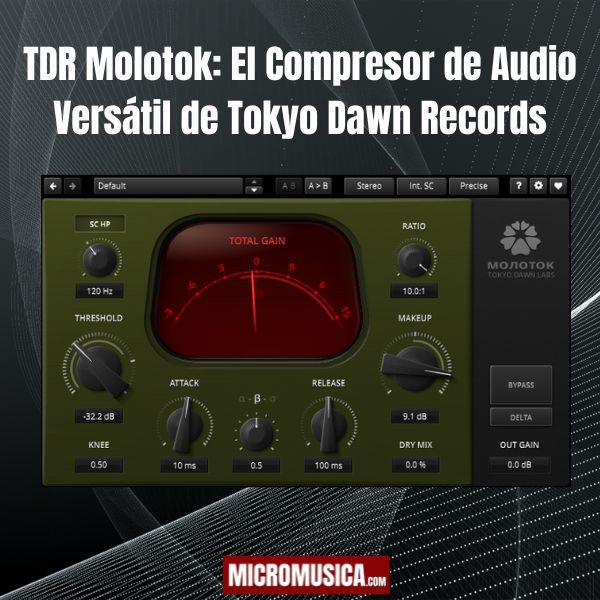 micromusica.com - TDR Molotok: El Compresor de Audio Versátil de Tokyo Dawn Records