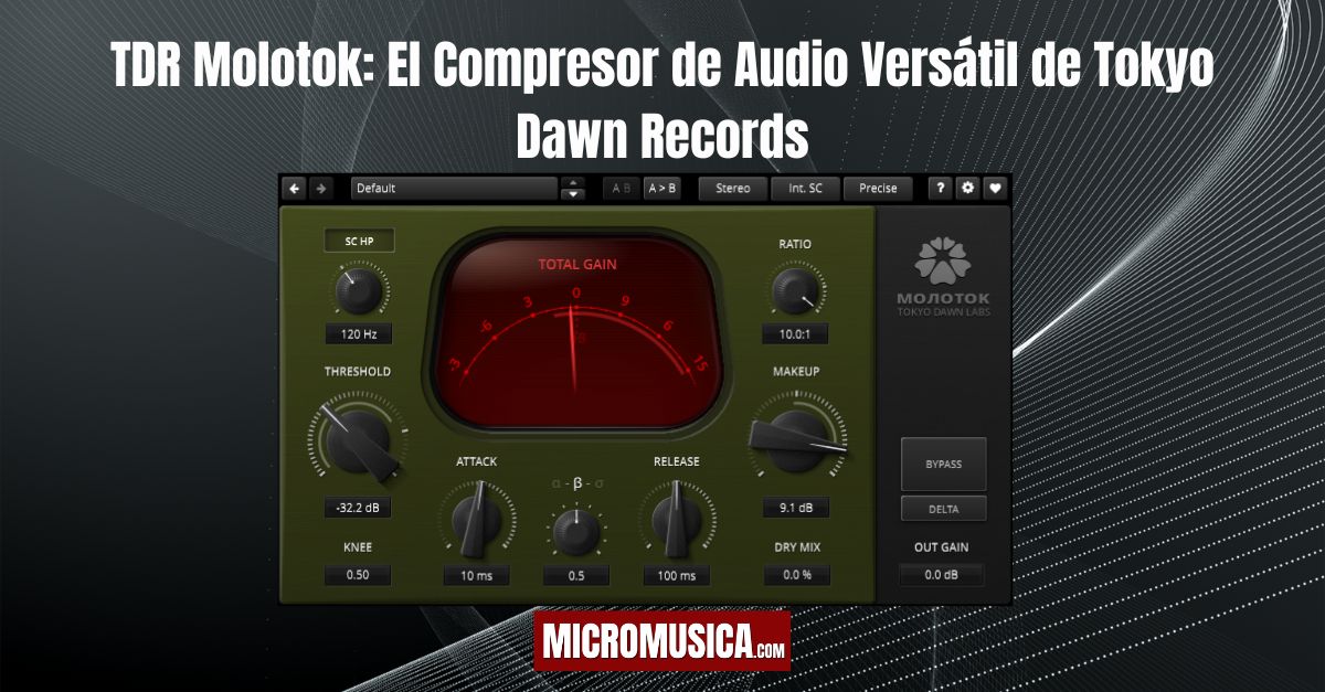 micromusica.com - TDR Molotok: El Compresor de Audio Versátil de Tokyo Dawn Records