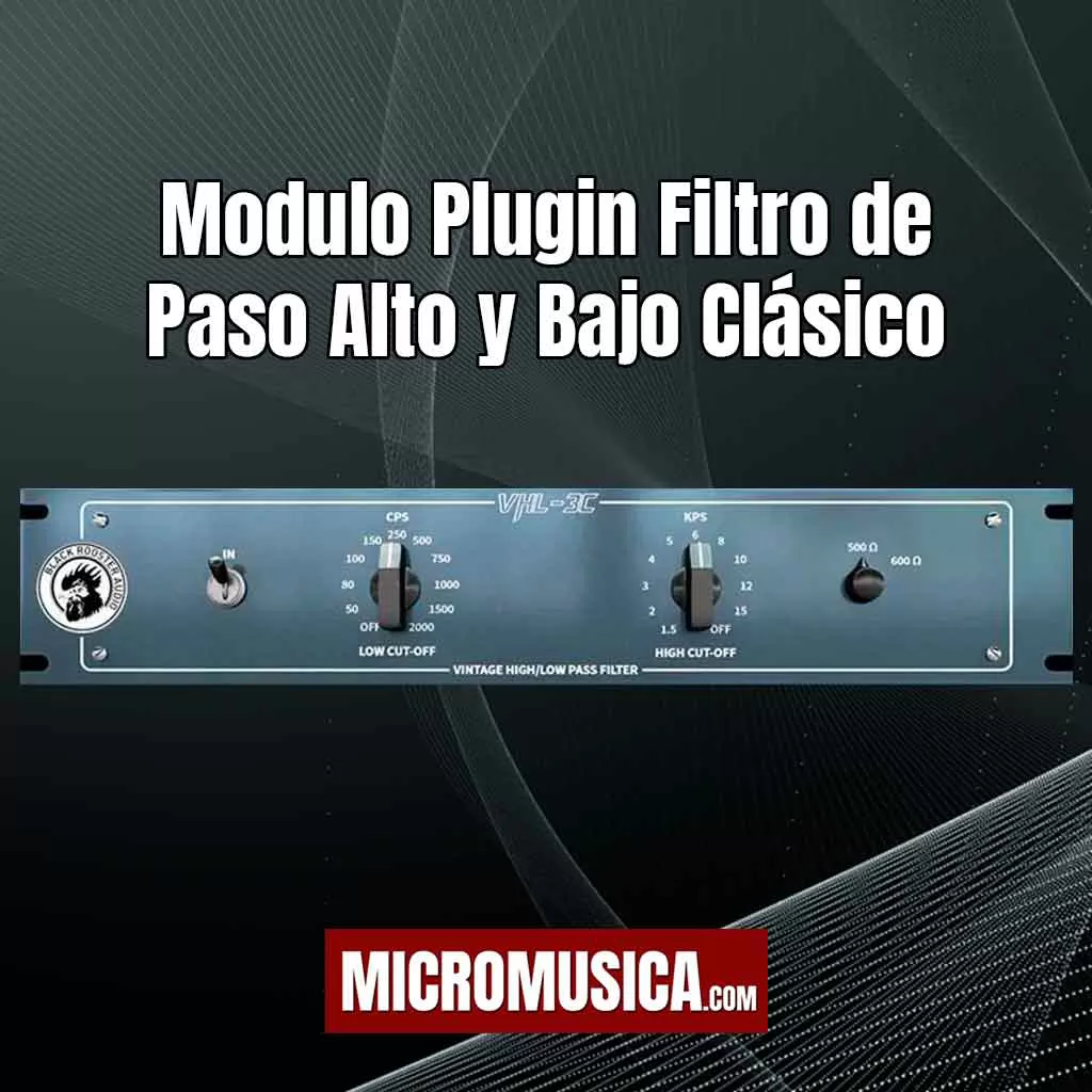 micromusica.com - Modulo Plugin Filtro de Paso Alto y Bajo Clásico Vintage VHL-3C