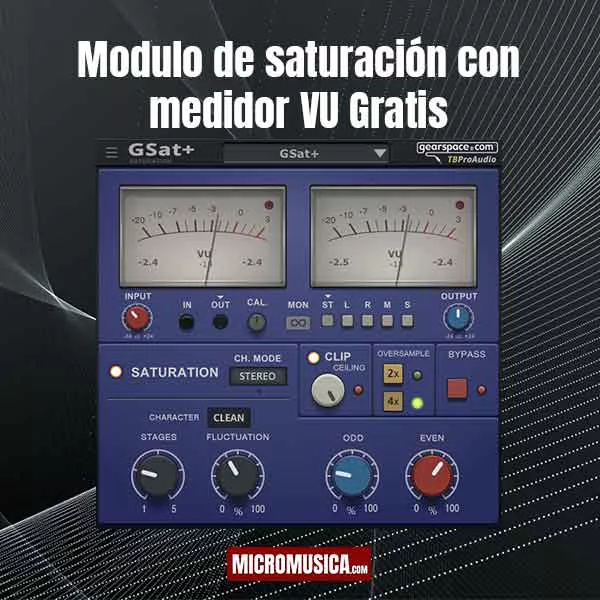micromusica.com - Modulo de saturación con medidor de vúmetros gratis 